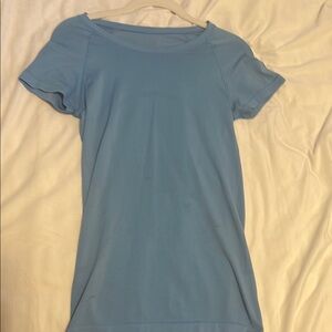 Lululemon Athletica Blue Fitted Short Sleeve T-Shirt